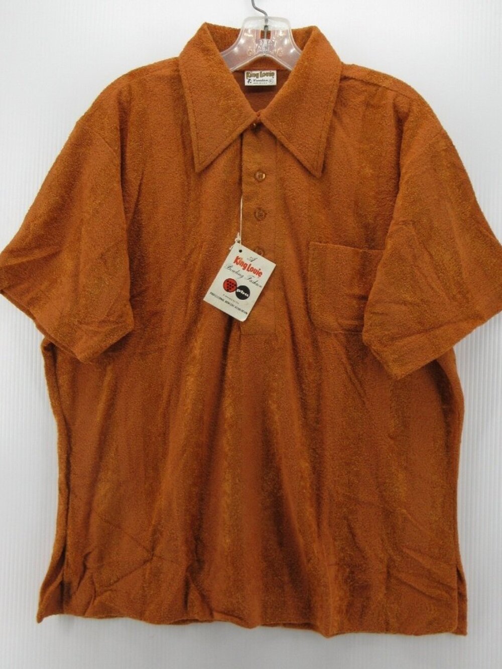 VTG King Louie Polo Shirt Medium L Bowling 70s Terry Rockabilly NEW